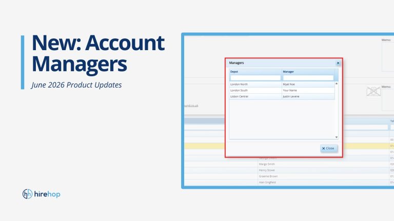 Account Manager Allocation: Customise Depot and Client Ownership | HireHop