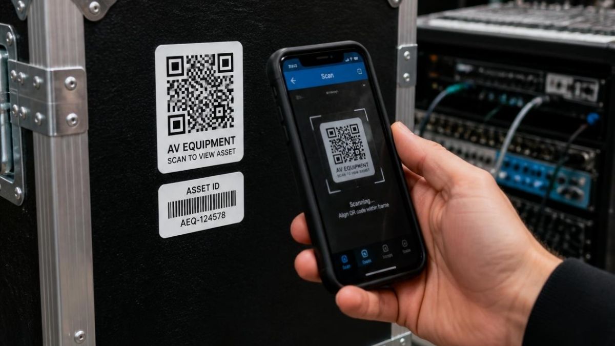 HireHop Hybrid Barcode, QR and RFID Scanning Interface